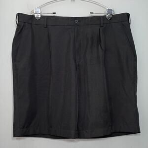 Nike Golf Mens Size 40 Black Pleated Front Shorts Grandpa Preppy Sporty Emo Goth